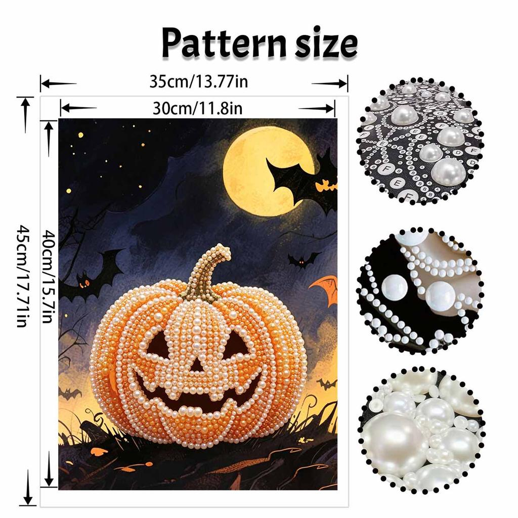 Halloween Pearl Painting Handmade Diy Art Pumpkin Pearl Home Decoration Painting