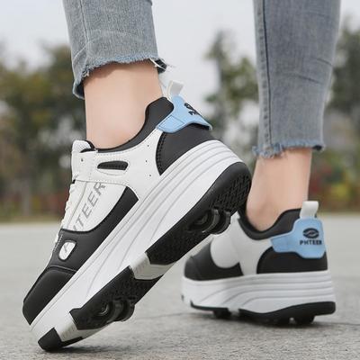 2025 the Latest Girls' Roller Skates Outdoor Breathable Wear-resistant Four-wheel Wheel Shoes Student Roller Skates