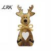Rustic Style Table Centerpieces Wooden Elk Figurine, Ornament, Vintage Animal Desktop Decoration, 2D Flat Decorations Wall Hanging Ornament with Hemp