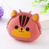 Solid Color Small Animal Wallet Mini Data Cable Storage Bag Cute Cartoon Silicone Coin Purse  Gift