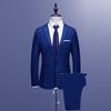 Men's Slim Button Suit  Color Dress Host Show Jacket Coat & Pant