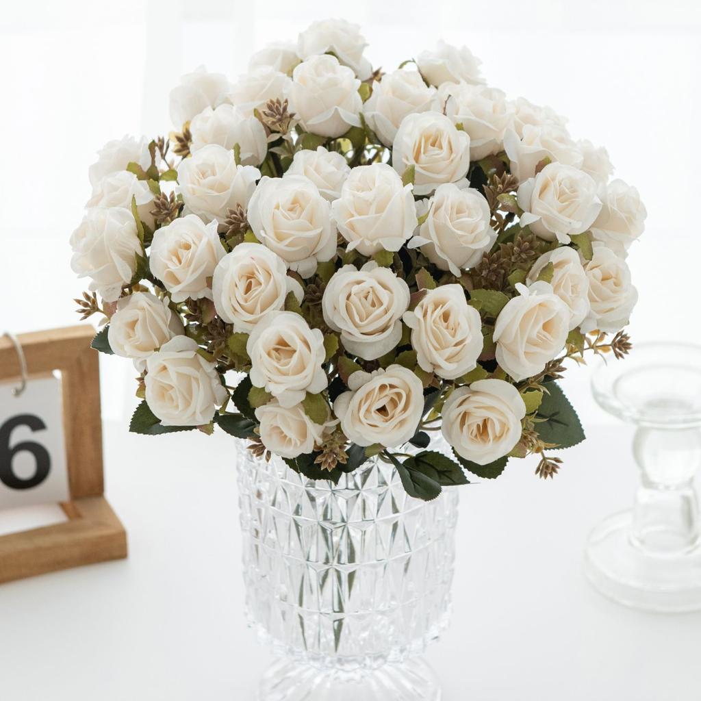 1PC Silk Artificial Flowers Carnation Rose Wedding Bridal Bouquet Home Festival Outdoor Garden Arch Wall Diy Gift Box Decoration