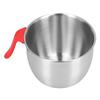 Stainless Steel Mixing Bowl with Handle Non Slip Deepen Splashproof Egg Whisking Bowl for Salad Serving