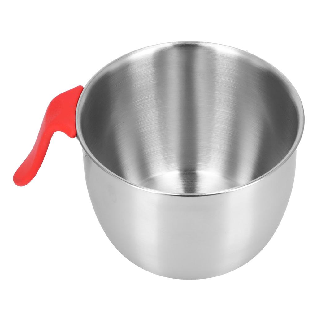 Stainless Steel Mixing Bowl with Handle Non Slip Deepen Splashproof Egg Whisking Bowl for Salad Serving