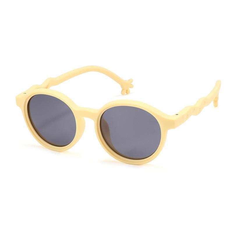 

Cute Cartoon Silicone Sunglasses Round Frame Polarized Uv Protection Kids Shades Jc119 Yellow Frame