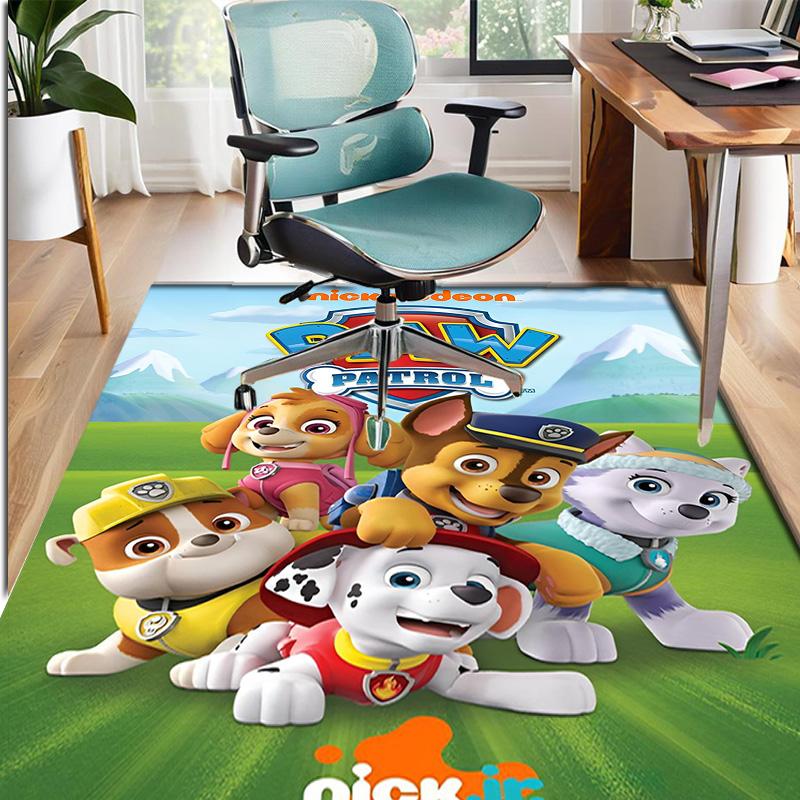 PAW Patrol Pattern Rug, Indoor/Outdoor Mat, for Picnic, Gameroom, Bedroom, Office, Living Room, Home Decor Carpet, Birthday Gift