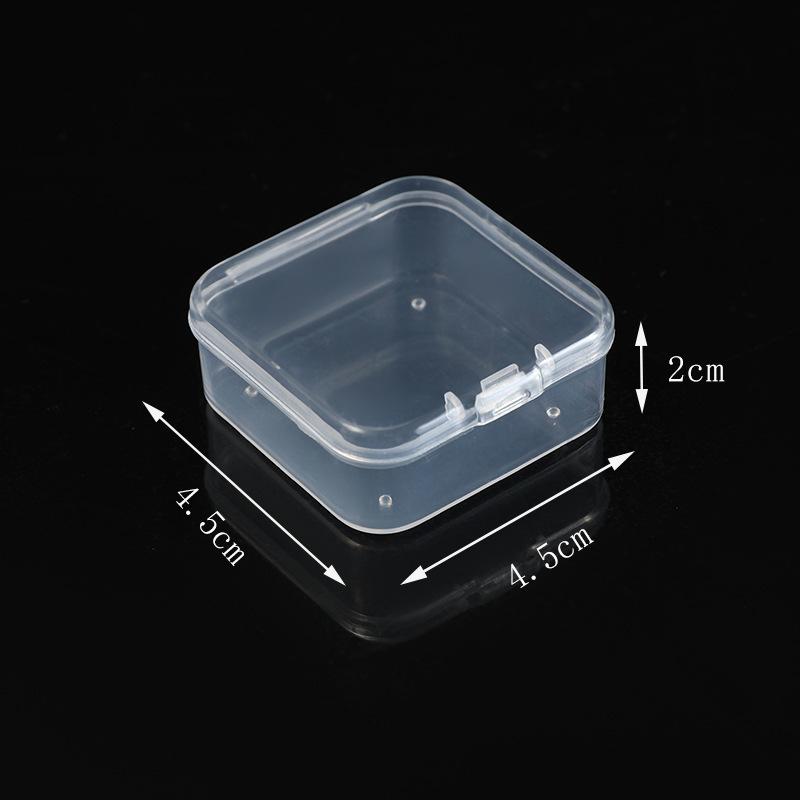 Square pp plastic fishing hook box, semi-transparent square packaging box, small parts organizer