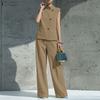 ZANZEA Women Sleeveless Vest Tops and Long Pants Casual Two Piece Suit Sets