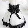 Spring and Summer New Black Diamond Dress Teddy Puppy Pomeranian Dog Clothes Skirt