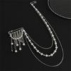 Artistic Tassels And Pearls Brooch Eye Catching Multi Strands Fringe Brooch Jewelry For Casual Or Formal Wear