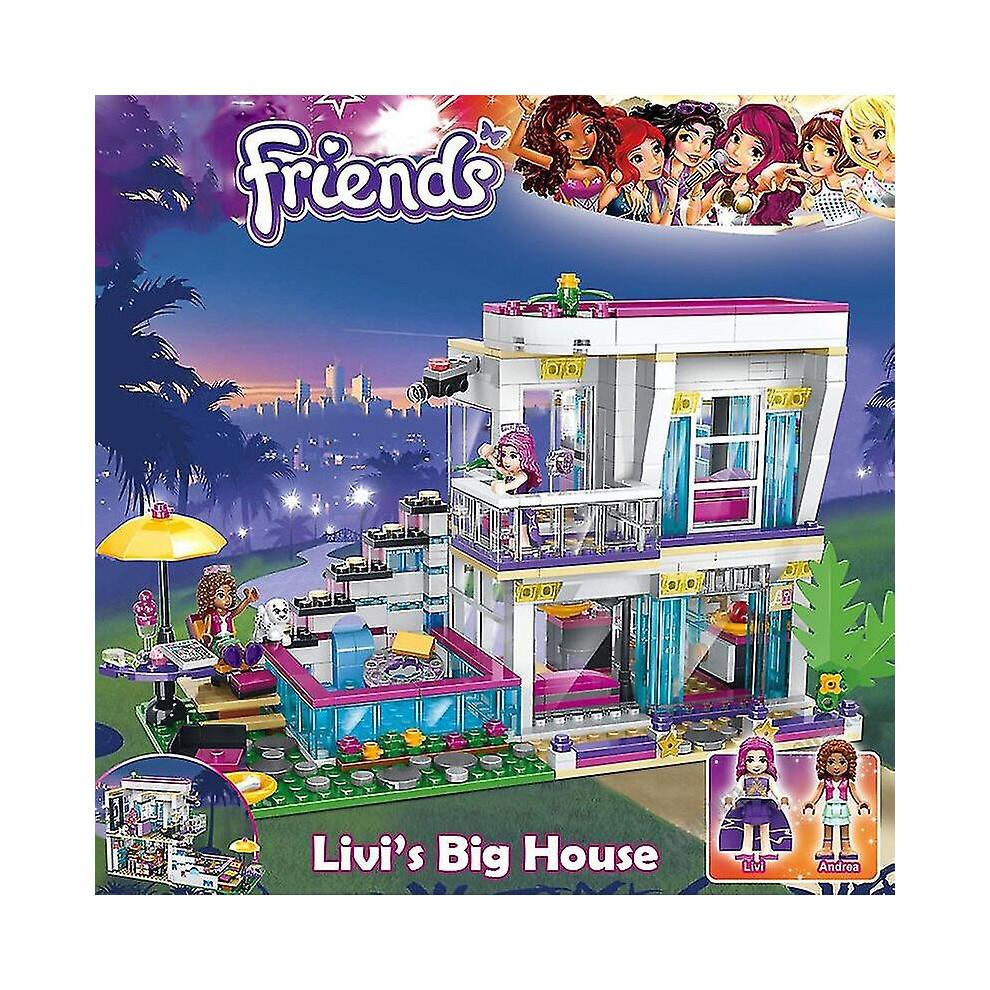 760pcs Pop Star Livi's House Building Block Compatible With 41135 Friends For Girls Figures Bricks Educational Toys For Children