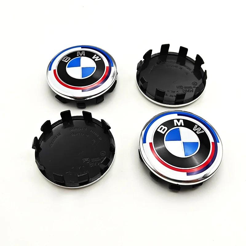 4PCS 56/60/68mm Car Hub Cap Decor Sticker Badge Wheel Center Covers Decal Auto Accessories For BMW M E36 E46 E60 E90 F10 E36 G20