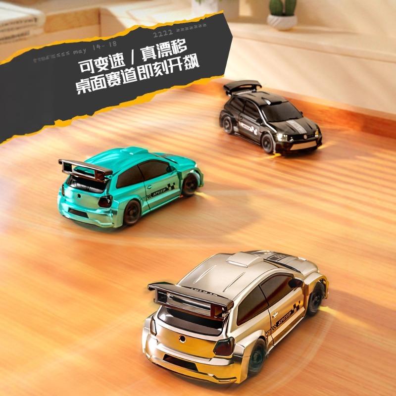 Rc Mini Desktop Remote Control Car 1:64 Pocket Car Four-wheel Drive Racing Model Driftable Variable Speed Boys Toys