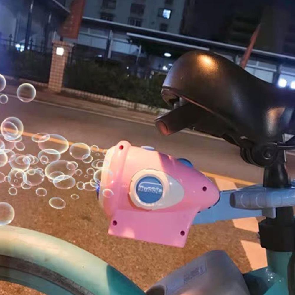 1Pc Bubble Machine Fully Automatic Blowing Electric Soap Bubbles Gun for Bicycle Seat Clip Childrens Outdoor Party Cycling Play