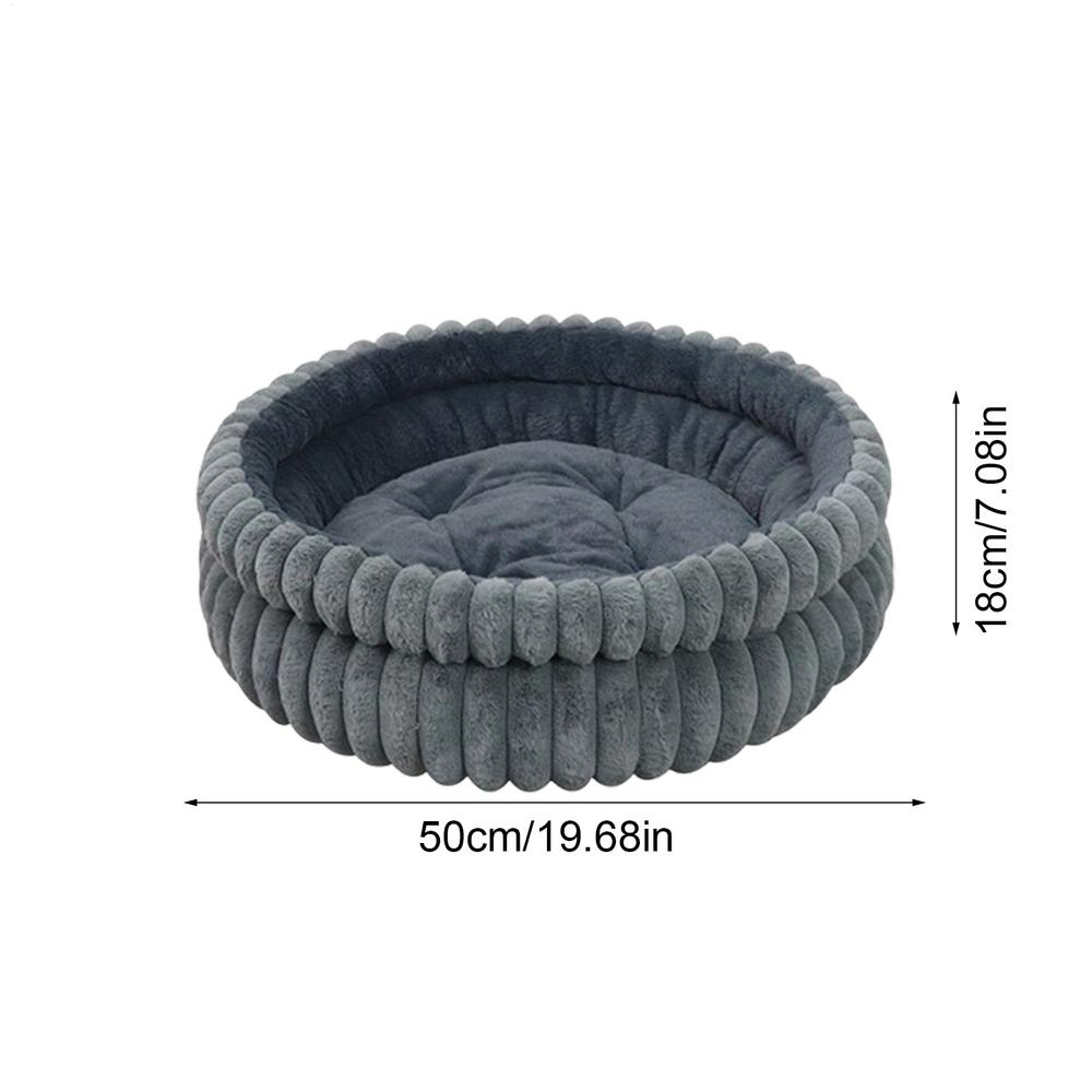Deluxe Donut Dog Bed Washable Cat Cuddler Mat Cats Dogs Fluff Sleeping Cushion Orthopedic Calming Pet Bed For Dog Pets