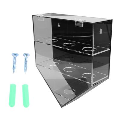 7 Otworów Gablota na Piłki Baseballowe Pyłoszczelna Szafka Wisząca Stojak Ekspozycyjny do Przechowywania Piłek z