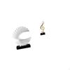 Wave Music Note Statue Resin Figurine Abstract Sculpture Creative Tabletop Ornament Delicate Artwork