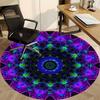 1 Stück Kaleidoskop-MusterStuhlteppich für Büro, Innenbereich Rutschfest Waschbar Polyesterfaser Teppich, Matte Für Büro, Maschinenwaschbar