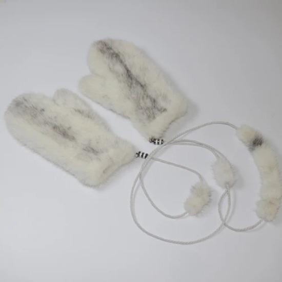 New Knitted Natural Mink Fur Gloves Women Winter Warm Good Elastic Mink Fur Mittens Russian Female Genuine Fur Glove
