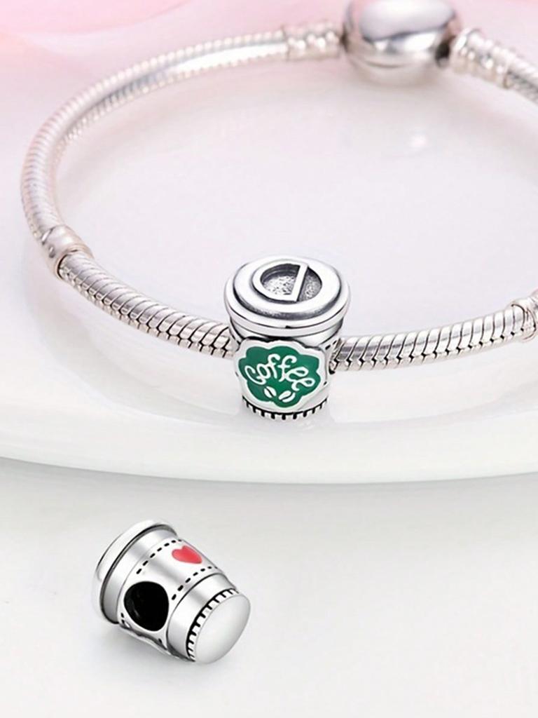 Charms Plata Afternoon Tea Coffee And Juice Beads Charm Copper Plated Fit Charms Original Bracelet For Jewelry Making Diy Charm