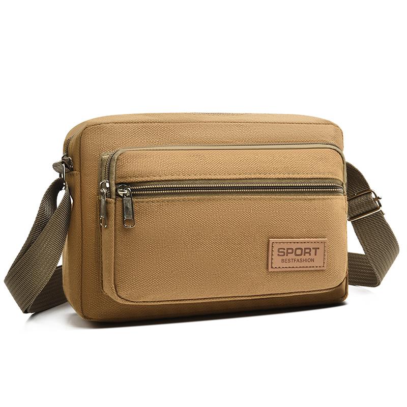 Men's Canvas Waist Bag - Durable Outdoor Sports Pack with High Capacity (Multifunctional Phone Purse for Running/Hiking)