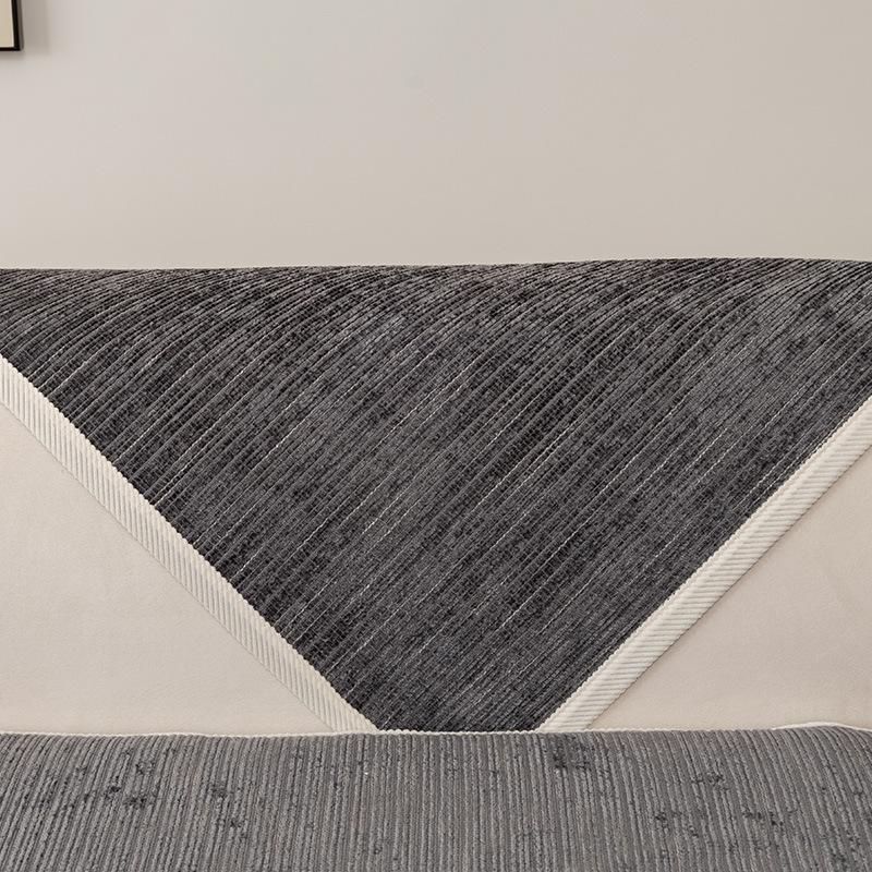 Chenille Sofa Cushion Non-Slip Cushion Four Seasons Universal Living Room Straight Row Sofa Cover Cloth Backrest Towel Anti-Scratching