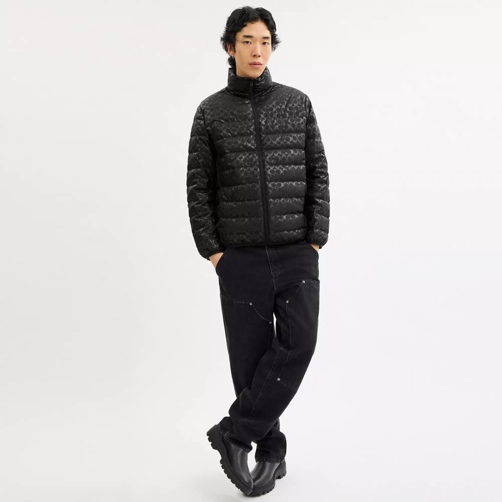 Coach Lightweight Down Jacket Washed Navy