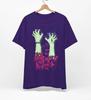 T-shirt à manches courtes en coton violet du groupe Bring Me The Horizon, modèle unisexe C056