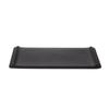 A5 Frosted Black Melamine 16-inch Rectangular Platter - 4 Pack