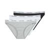 (W) Carousel 3-pack Bikini Brief Black Grey White