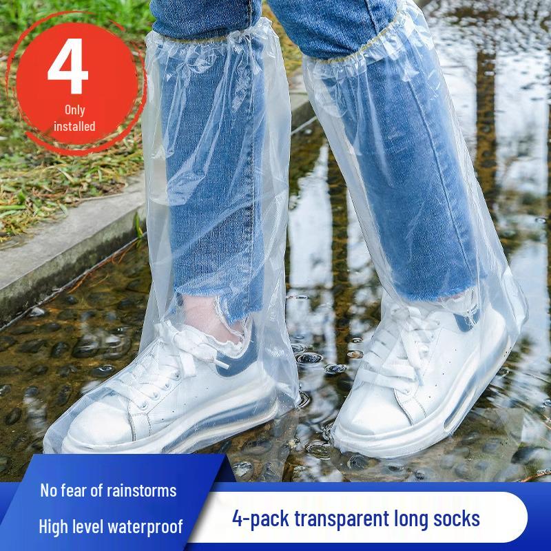Waterproof Non-Slip Transparent Disposable Rain Boot Covers
