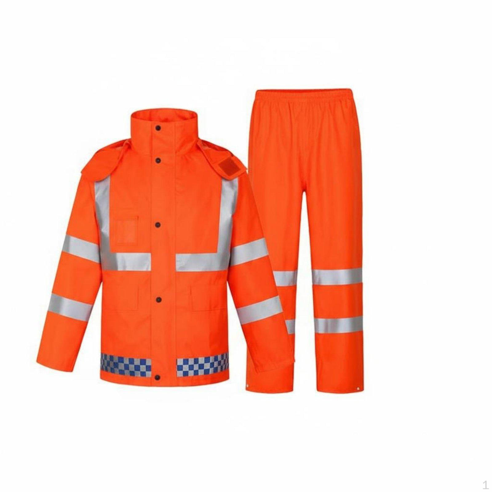 Reflective Rain Suit Heavy Duty High