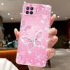 Phone Case For OPPO Reno4 Lite 4 F Flower Butterfly Casing For Oppo Reno 4 Lite 4F Capa Transparent Soft Silicone TPU Back Cover