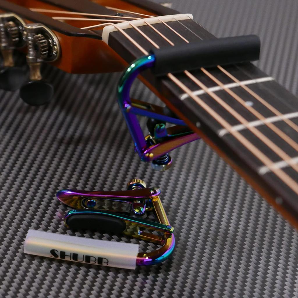 SHUBB C1pB Guitar Capo, Officially Distributed In Japan, Paua Pearl Black Sleeve for Steel String
