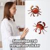 Simulated Crab Refrigerator Magnet Movable Joints Realistic Home Office Kitchen Locker Fridge Magnetic 3D Crab Decoration Ornament