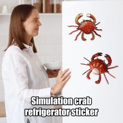 Magnete da Frigorifero Granchio Simulato Articolazioni Mobili Realistico Decorazione Ornamento Granchio 3D per Casa Ufficio Cucina Armadietto Frigorifero