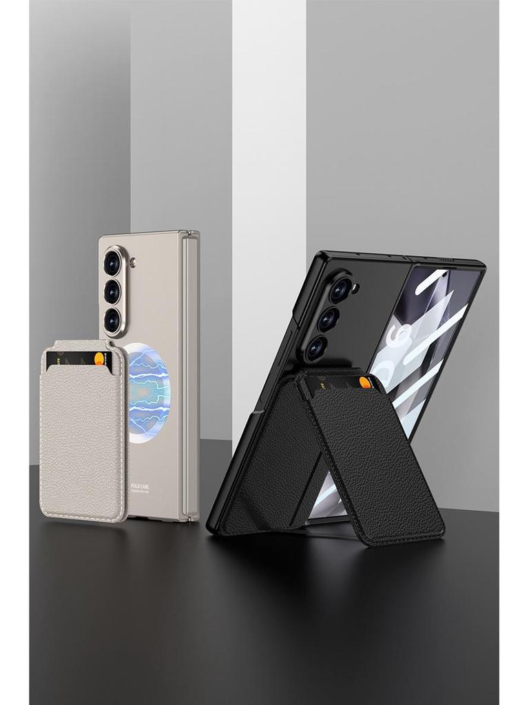Magnetic Card Holder Stand Case for Samsung Z Fold7/6/5 - Multifunctional, Detachable, Ultra-thin Protection