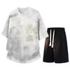 T-shirt à manches courtes pour homme Combinaison de sport Short grande taille pour homme