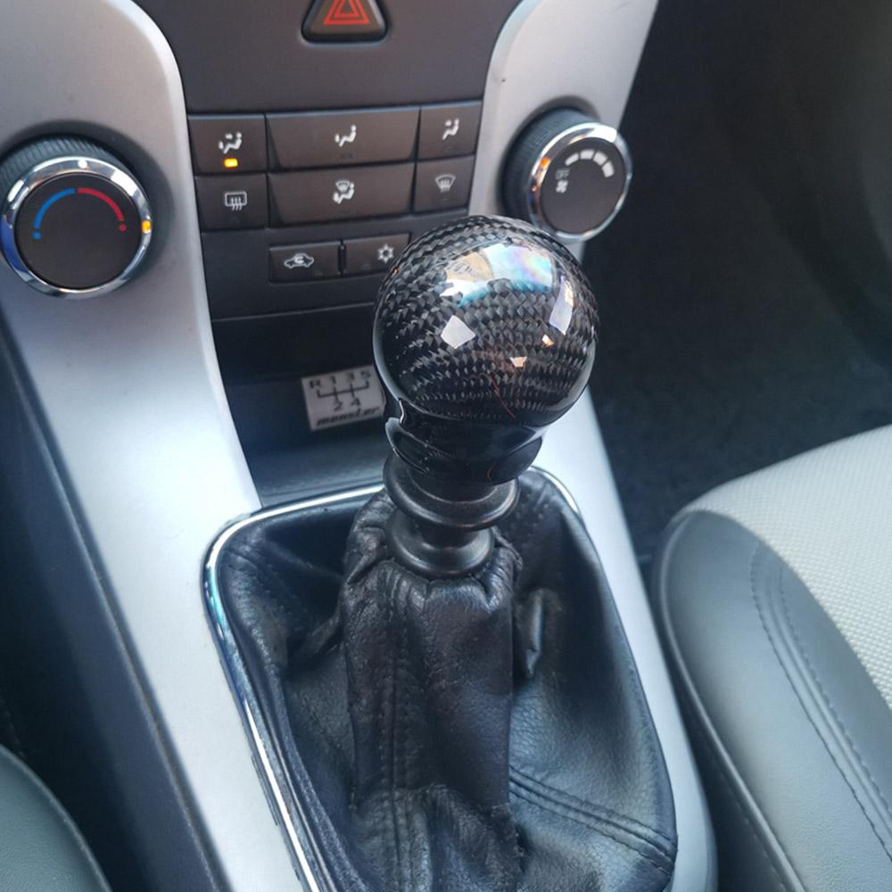 True Carbon Fiber Gear Shift Knob Transmission Gear Stick Head Shifter Lever Handle With Limiter Adapter