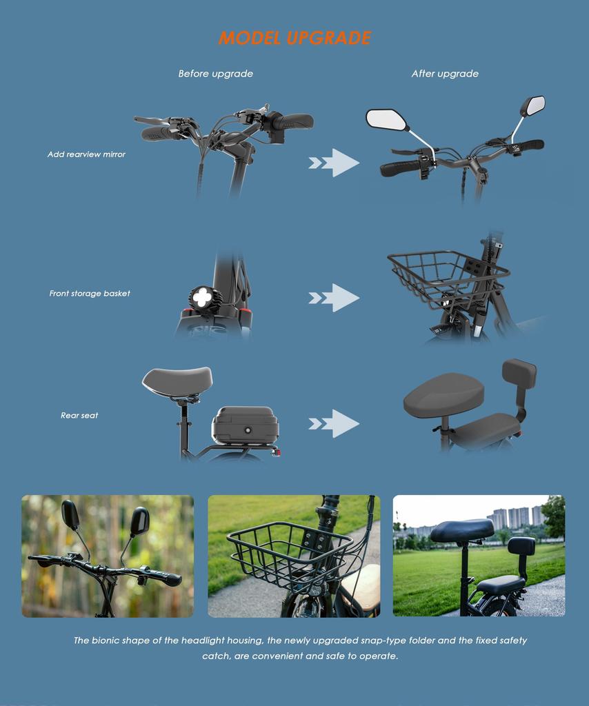 KuKirin C1 Pro Elektrisk Scooter, 500W Motor, 26AH Batteri, Tophastighed 45 Km/t, Rækkevidde 100 Km, Med Kurv Og Bagsæde