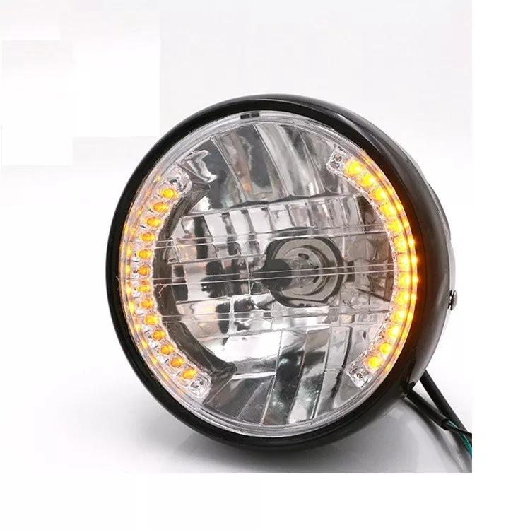 Motorcycle Headlight LED Headlight Assembly 7-inch Headlight Angel Ring with Steering Function