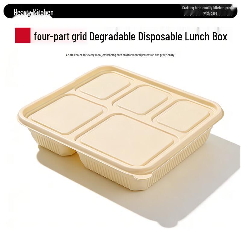 Degradable Corn Starch 5-Compartment Lunch Box