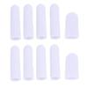 10 White Finger Protectors (8 Large, 2 Small) Made of Soft, Stretchy, Skin-friendly Silicone. Adjustable Size, Comfortable To the Touch, Durable, and