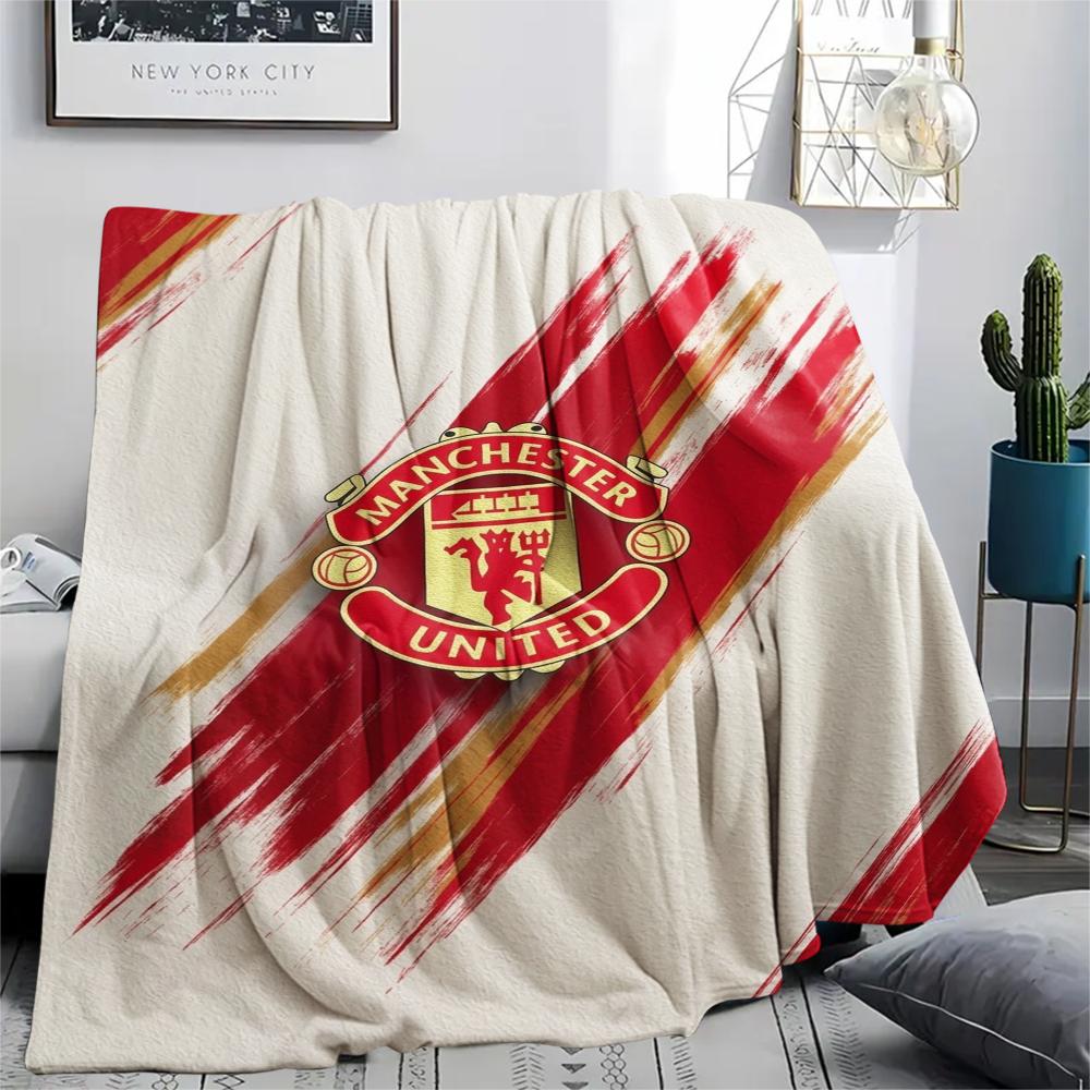 1PC Manchester Unitedaa Print Flannel Blanket, High Quality Comfortable for All Seasons, Home Decor, Warmth and Comfort, Perfect for Christmas Gifts