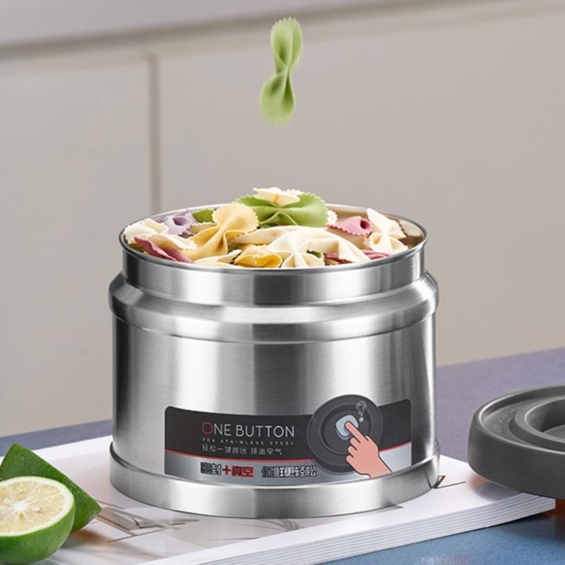 Stainless Steel Container Airtight Coffee Canister for The Kitchen Coffee Ground Grains Jar for Tea Coffee Sugar Storage