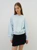 Hiloin V-Neck Cotton Logo Sweatshirt (Sky)