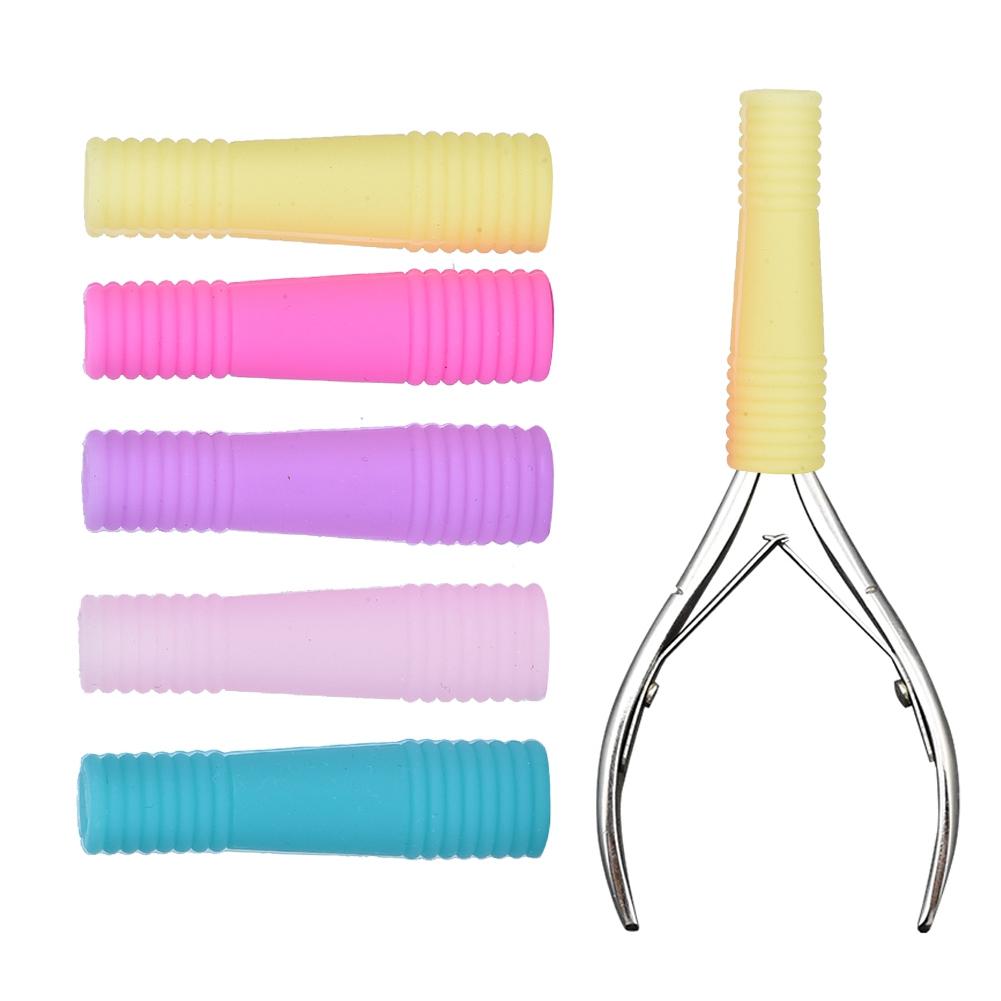 10Pcs Manicure Silicone Protective Sleeve Cover for Nail Cuticle Scissors Dead Skin Scissors 02