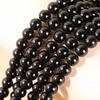 Natural Stone Golden Black Obsidian Bead Shinny Round Loose Gemstone Bead for Jewelry Making Diy Bracelet Necklace Accessory 15"