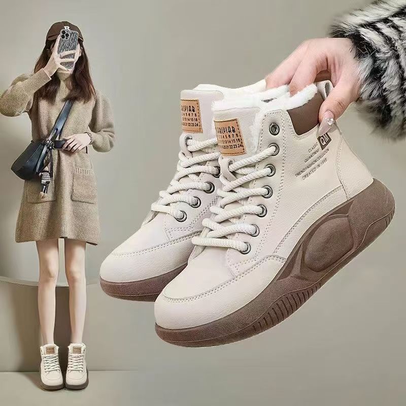 Winter thickened snow boots 22 years winter new sports and leisure shoes warm cotton shoes 35 хаки 3080₽