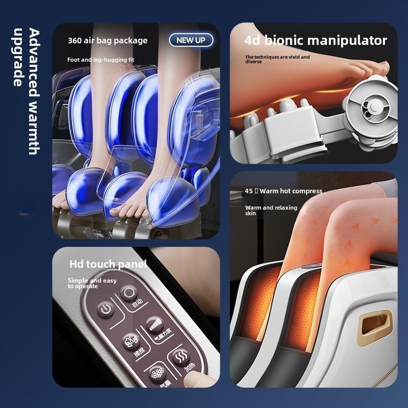 Massageador de Pés e Panturrilhas Calor Alívio Plantar Circulação Shiatsu Amassamento Profundo Compressão Ajustável para Mulheres e Homens Venda de Fábrica